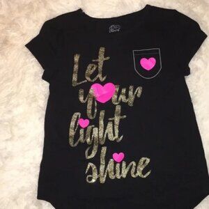 Girls Large(12) let your light shine t shirt